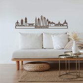 Skyline Shanghai Eikenhout 130 Cm Wanddecoratie Voor Aan De Muur Met Tekst City Shapes