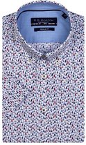 Bos Bright Blue 116670 Casual overhemd met korte mouwen - Maat L - Heren