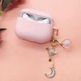 Case Voor Airpod Pro - Roze - Hoesje - Met decoratieve hanger Roze