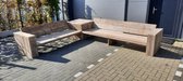 Hoekbank “Garden Basic” van Gebruikt steigerhout - 285x345cm – 8 persoons