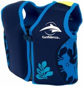 zwemvest junior neopreen navy/palm maat 4-5 jaar