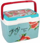 koelbox Meloen 5 liter 29 x 27,5 cm blauw/rood