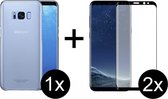 Samsung S8 Plus Hoesje - Samsung Galaxy S8 Plus hoesje siliconen case transparant - Full Cover - 2x Samsung Galaxy S8 Plus Screenprotector