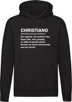 Christiano grappige Hoodie | Verjaardag | Jarig | Grappig | Unisex | Trui | Sweater | Capuchon | Zwart