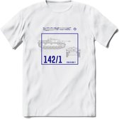 Stug 3 Tank Destroyer leger T-Shirt | Unisex Army Tank Kleding | Dames / Heren Tanks ww2 shirt | Blueprint | Grappig bouwpakket Cadeau - Wit - XL