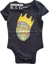 Biggie Smalls - Crown Baby romper - Kids tm 2 jaar - Zwart