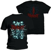 Slipknot Heren Tshirt -2XL- Masks 2 Zwart