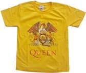 Queen Kinder Tshirt -Kids tm 12 jaar- Classic Crest Geel