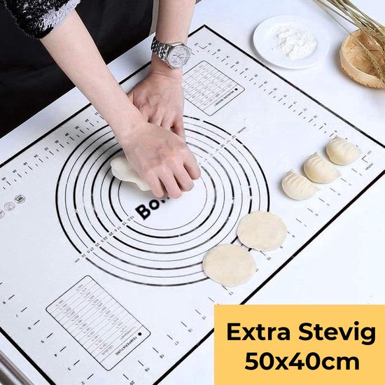Bondoo Tapis de Pâte Normal 50x40 cm - Silicone - Zwart