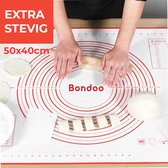 Bondoo Tapis de Pâte Normal 50x40 cm - Silicone - Rouge