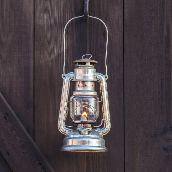 Firestorm - Stormlantaarn - Stormlamp - Stormlantaarn olielamp - Petroleumlamp - Grijs/Zilver van Merkloos — afbeelding 2