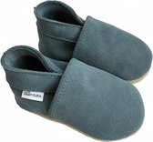 Blauw/grijze suede babyslofjes van Baby-Slofje maat 23/24 - Glacier Lake