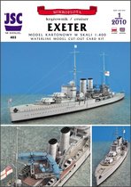 bouwplaat/modelbouw in karton HMS kruiser Exeter, schaal 1:400