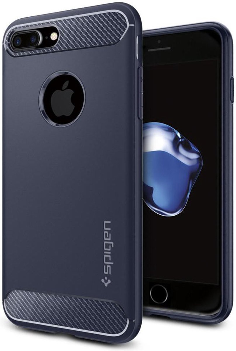 Spigen Rugged Armor Case Apple iPhone 7 Plus / 8 Plus Blauw