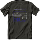 T32 Heavy tank leger T-Shirt | Unisex Army Tank Kleding | Dames / Heren Tanks ww2 shirt | Blueprint | Grappig bouwpakket Cadeau - Donker Grijs - S