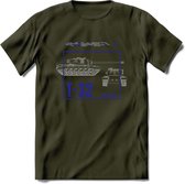 T32 Heavy tank leger T-Shirt | Unisex Army Tank Kleding | Dames / Heren Tanks ww2 shirt | Blueprint | Grappig bouwpakket Cadeau - Leger Groen - L