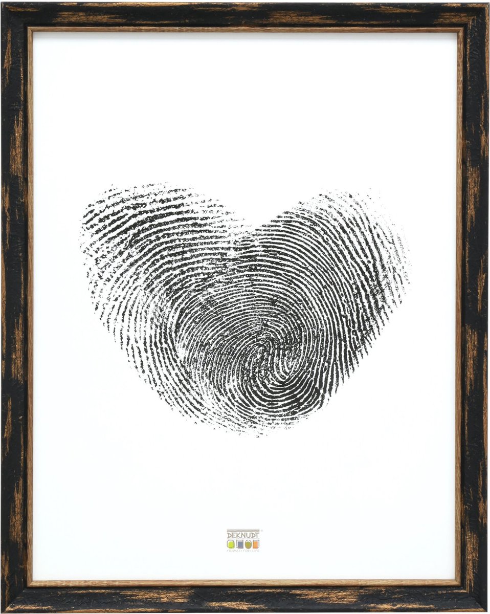 Deknudt Frames fotolijst S46TG2 - zwart verweerd hout - foto: 30x45 cm