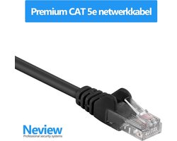 Neview - 0.25 meter Premium UTP kabel - Cat 5e - Zwart