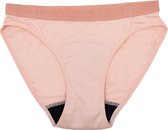 Moodies Undies - menstruatie ondergoed (Young) - Bamboe Bikini undie onderbroekje - light kruisje - Roze - maat XS (152/158)