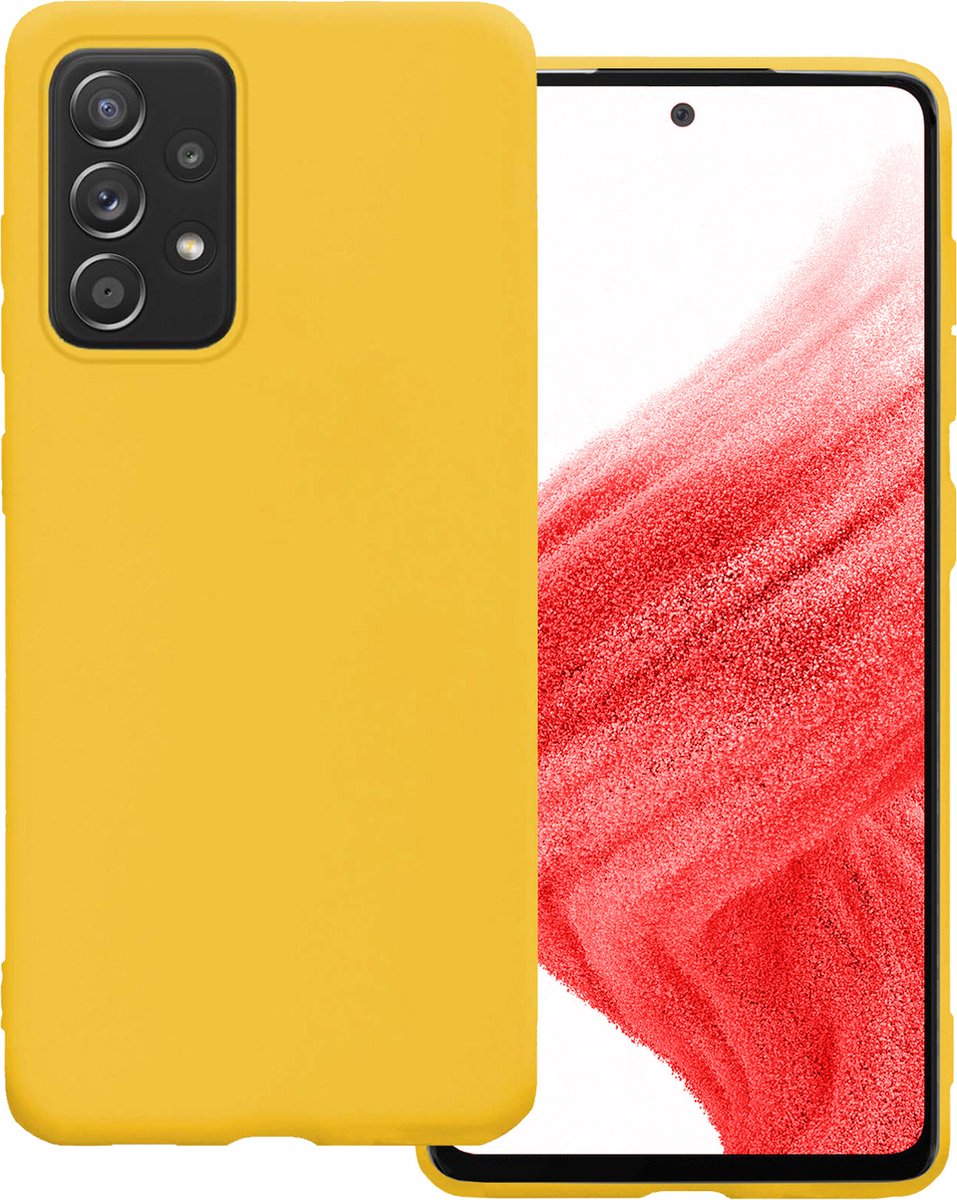 Hoesje Geschikt voor Samsung Galaxy A53 - Sterk & Shockproof - Hoes Cover - Siliconen Case - Geel