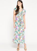 LOLALIZA Maxi-jurk met bloemenprint - Veelkleurig - Maat 48
