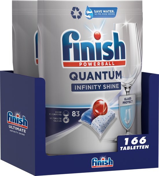 Tablettes pour lave-vaisselle Finish Quantum Infinity Shine - 2x83 pièces |  bol.com