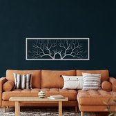 Wanddecoratie | Boom / Tree   | Metal - Wall Art | Muurdecoratie | Woonkamer |Zilver| 120x42cm