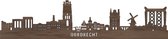 Skyline Dordrecht Detail Notenhout 130cm Wanddecoratie Voor Aan De Muur City Shapes