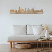 Skyline Bunschoten-Spakenburg Eikenhout 165 Cm Wanddecoratie Voor Aan De Muur Met Tekst City Shapes