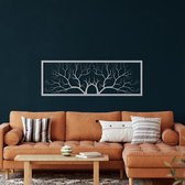 Wanddecoratie | Boom / Tree   | Metal - Wall Art | Muurdecoratie | Woonkamer |Zilver| 200x70cm