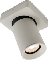 Plafondlamp Megano 1L Zijdegrijs - 1x GU10 LED 4,8W 2700K 355lm - IP20 - Dimbaar > spots verlichting led zijdegrijs | opbouwspot led zijdegrijs | plafondlamp zijdegrijs | spotje le