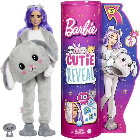 Barbie Cutie Reveal Doll 3 Puppy - Pop