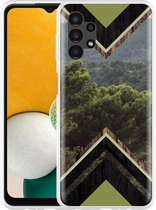 Hoesje Geschikt voor Samsung Galaxy A13 Forest wood
