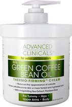 Advanced Clinicals - Groene Koffiebonenolie Crème - verstevigende crème voor cellulitis - 454g