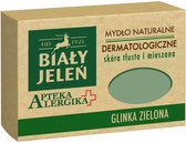Bialy Jelen Natuurlijke Dermatologische Zeep met Groene Klei voor Vette & Gecombineerde Huid - Gezichtsverzorging - Zeep Blok - Soap Bar - Zeep Bar - 125g