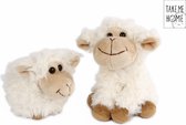 Oneiro’s Luxe Take Me Home schaap pluche 2ass 15-17cm – decoratie – pasen – paasdecoratie – paashaas – eieren – has – kip – gekleurde eieren – paastak – lente – feestdecoratie