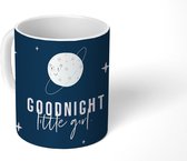 Mok - Koffiemok - Quotes - Meisjes - Goodnight little girl - Spreuken - Kids - Baby - Meiden - Mokken - 350 ML - Beker - Koffiemokken - Theemok - Mok met tekst