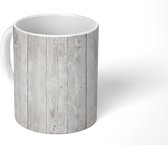 Mok - Koffiemok - Vloer - Wit - Hout - Mokken - 350 ML - Beker - Koffiemokken - Theemok