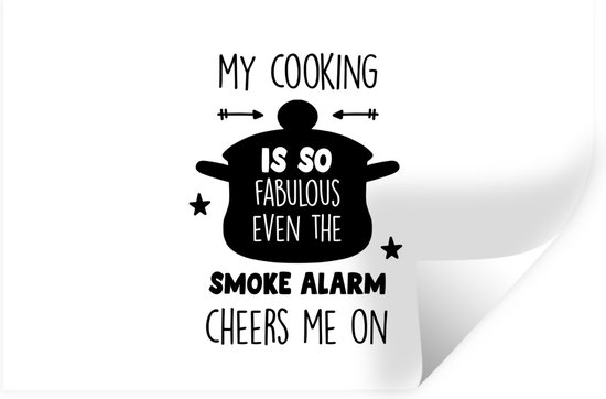 Muurstickers - Sticker Folie - Quotes - Koken - My cooking is fabulous - Kok - Keuken - Spreuken - Tekst - 30x20 cm - Plakfolie - Muurstickers Kinderkamer - Zelfklevend Behang - Zelfklevend behangpapier - Stickerfolie