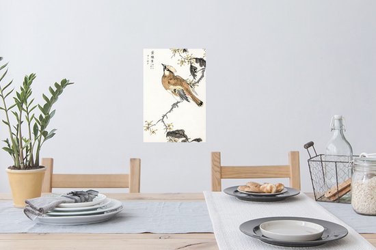 Stickers Stickers muraux - Vogel - Arbre - Rétro - Japonais - Scandinave - 20x30 cm - Feuille adhésive