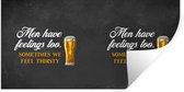 Muurstickers - Sticker Folie - Bier - Humor - Spreuken - Cadeau man - 80x40 cm - Plakfolie - Muurstickers Kinderkamer - Zelfklevend Behang - Zelfklevend behangpapier - Stickerfolie