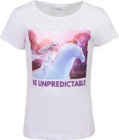 Frozen Elsa wit t-shirt "Be Unpredictable" | maat 116