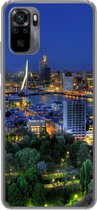 Geschikt voor Xiaomi Redmi Note 10 Pro hoesje - Rotterdam - Nederland - Skyline - Siliconen Telefoonhoesje