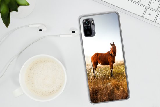 Coque Xiaomi Redmi Note 10 - Cheval - Pâturage - Australie - Coque de téléphone en Siliconen