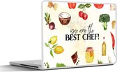 Laptop sticker - 17.3 inch - Tekst - You are the best chef - Koken - Eten - Kok - Keuken - Hobby - Spreuken - 40x30cm - Laptopstickers - Laptop skin - Cover