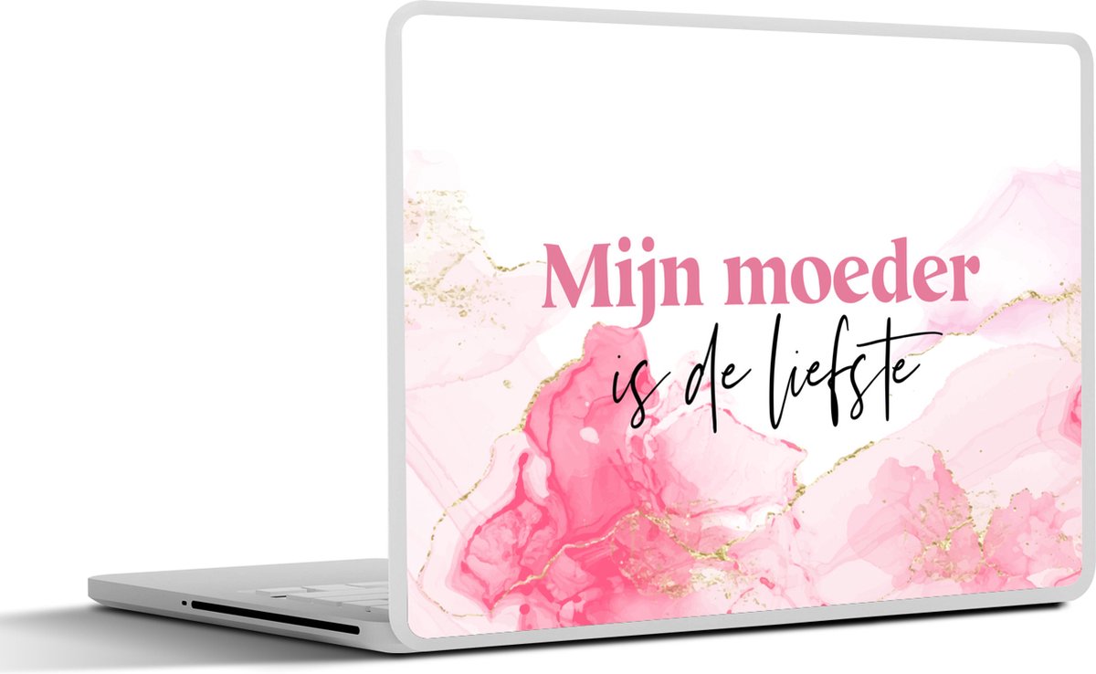 Laptop sticker - 17.3 inch - Quote - Mama - Mijn moeder is de liefste - Moederdag - 40x30cm - Laptopstickers - Laptop skin - Cover