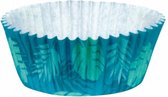 cupcakevormpjes 6,5 cm papier blauw 50 stuks