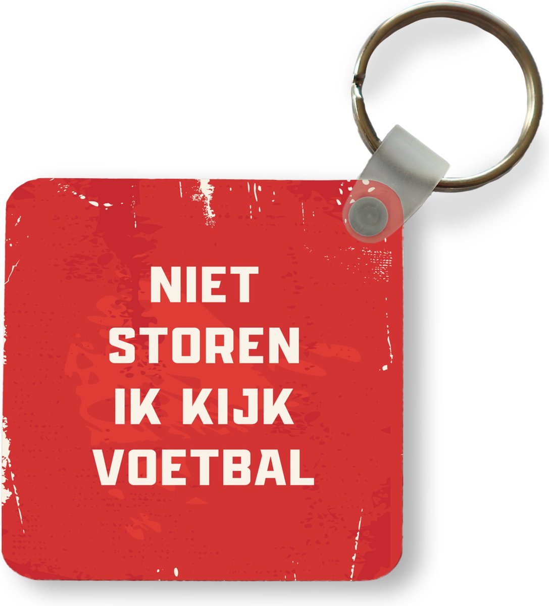 Sleutelhanger - Uitdeelcadeautjes - Spreuken - Quotes - Niet storen ik kijk voetbal - Voetbal - Plastic