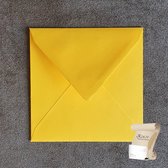 Luxe Zwavelgeel Envelop (140 x 140 mm) - 120 grams gegomd - 250 stuks