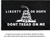 Vlag 150x90CM - Dont Tread On Me - Liberty or Death - Tea Party - Rattle Snake - Ratelslang - Gadsden Flag - Protestvlag - Polyester
